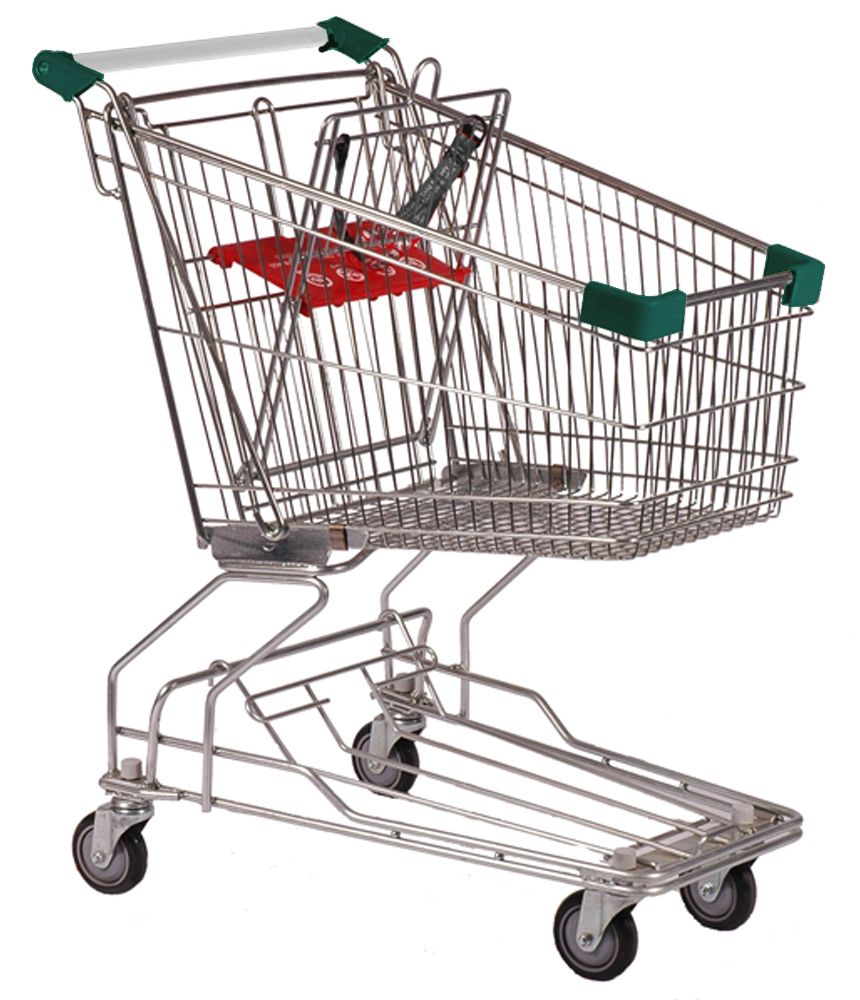 Image of 90 Litre Dark Green Shopping Trolleys Carts